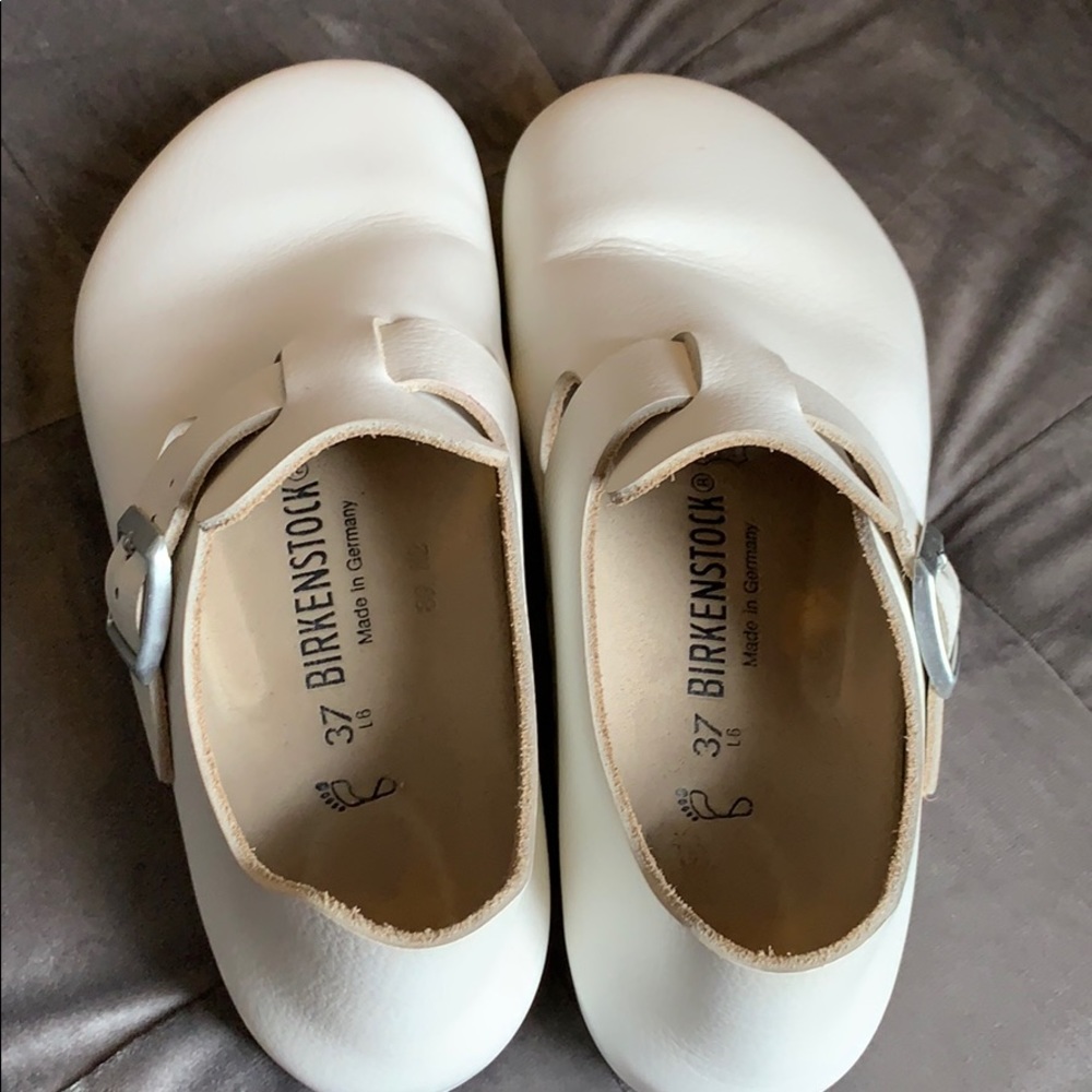 White Birkenstock Clogs Size 37